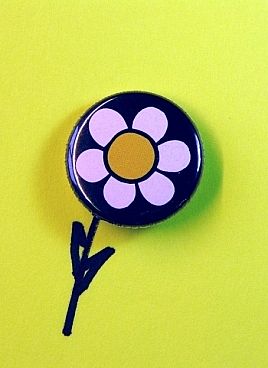 Yellow flower button